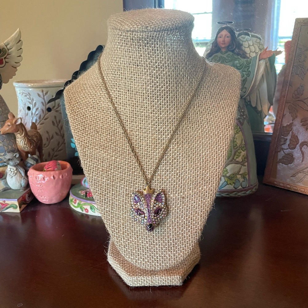 Betsey Johnson fox head necklace